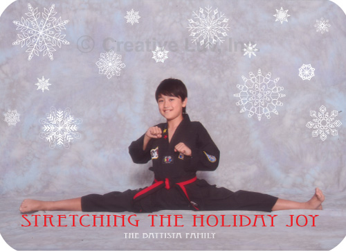 Stretching the Holiday Joy Flat Photo Card