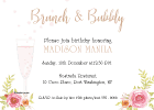 Pink Bubbly Champagne Party Invitation