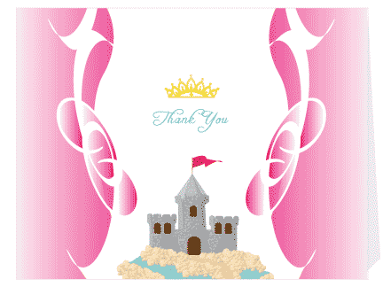 Princess Castle Thank You Note Card