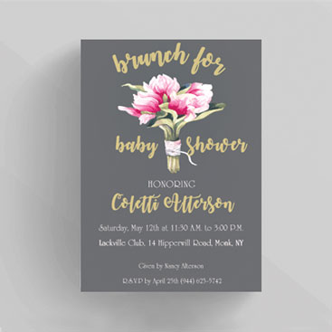 Magnolia Brunch Baby Shower Invitation