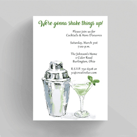 Martini Shaker Party Invitation