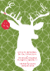 Deerhead Pattern Christmas Invitation