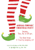 Elf's Dancing Shoes Christmas Flat Invitation