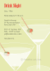 Martini Glasses Invitation