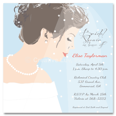 Bride's Veil Bridal Shower Invitation