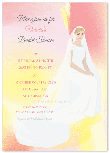 Classic Bride Bridal Shower Invitation