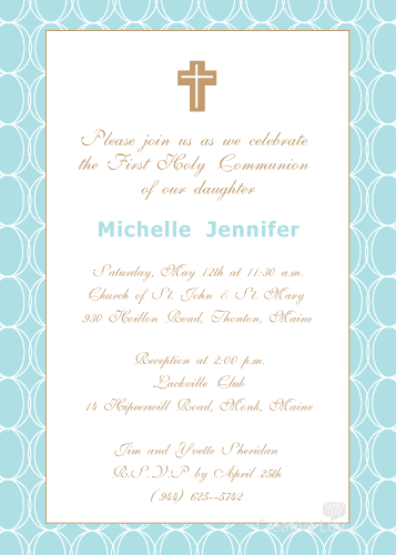Decorative Communion Invitation