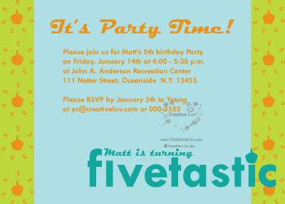 Fivetastic Birthday Invitation