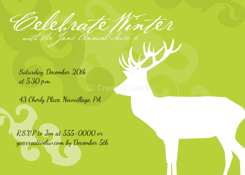 Great White Deer Invitation