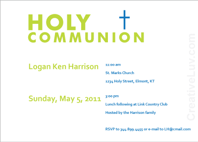 Holy Communion Invitation