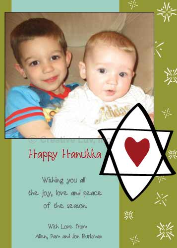 Love of Hanukkah Flat Photo Flat Card