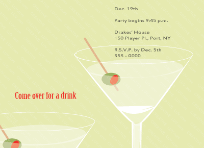 Martini Glasses invitation