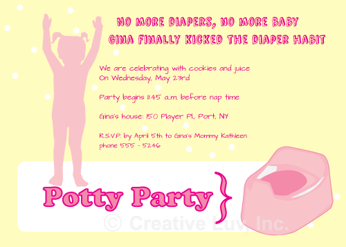 Potty Party Flat Invitation