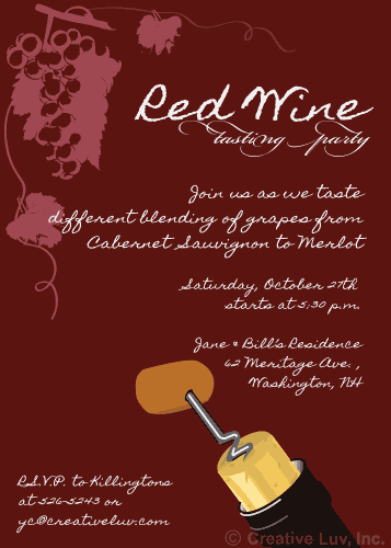 Red Wine Invitation