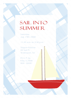 Sailboat Invitation, summer birthday invitation, birthday invitation, bbq birthday invitation, sailing birthday invitation, summer sail invitation, boys invitation