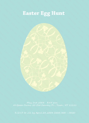 Egg invitation, Easter invitation, Spring invitation, Easter Egg Invitation