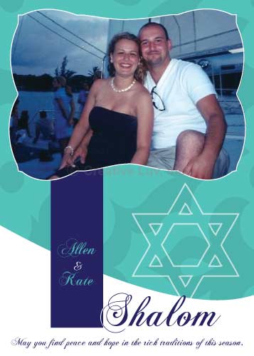 Shalom Hanukka Flat Photo Card
