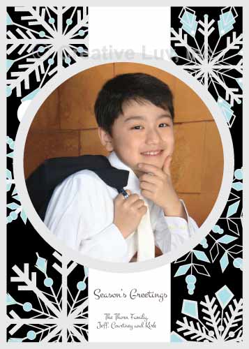Sophisticated Snow Photo Card