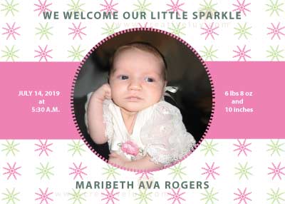 Sparkle Birth Announcement