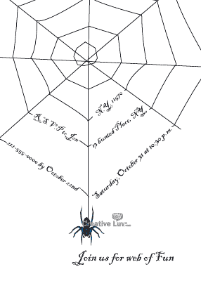 Spider Web  Invitation