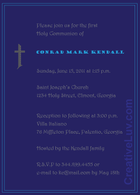 Symbol of Cross Invitation