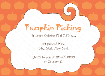 Pumpkin Accent Invitation