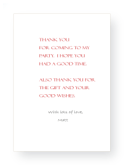 Thank You Card: Insides
