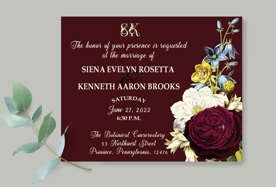 Botanical Wedding Invitation